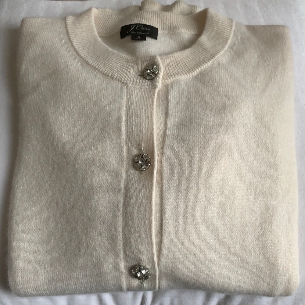 J.crew Cashmere ivory cardigan